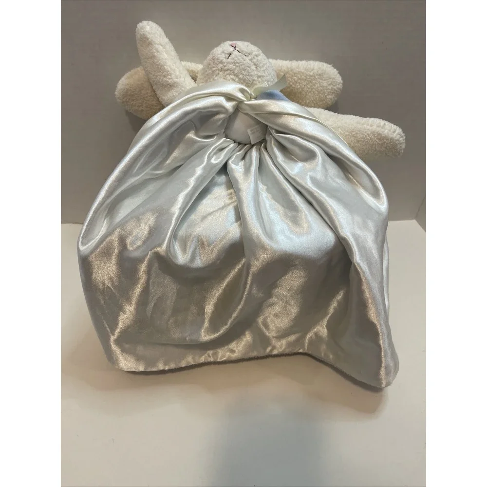 Bunnies by the Bay Bunny‎ Plush Lovey Best Friends Indeed Satin Blue Stuffy